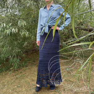 Lacelegance Shade шелковая юбка в пол, связанная крючком. Инструкция по вязанию юбки.